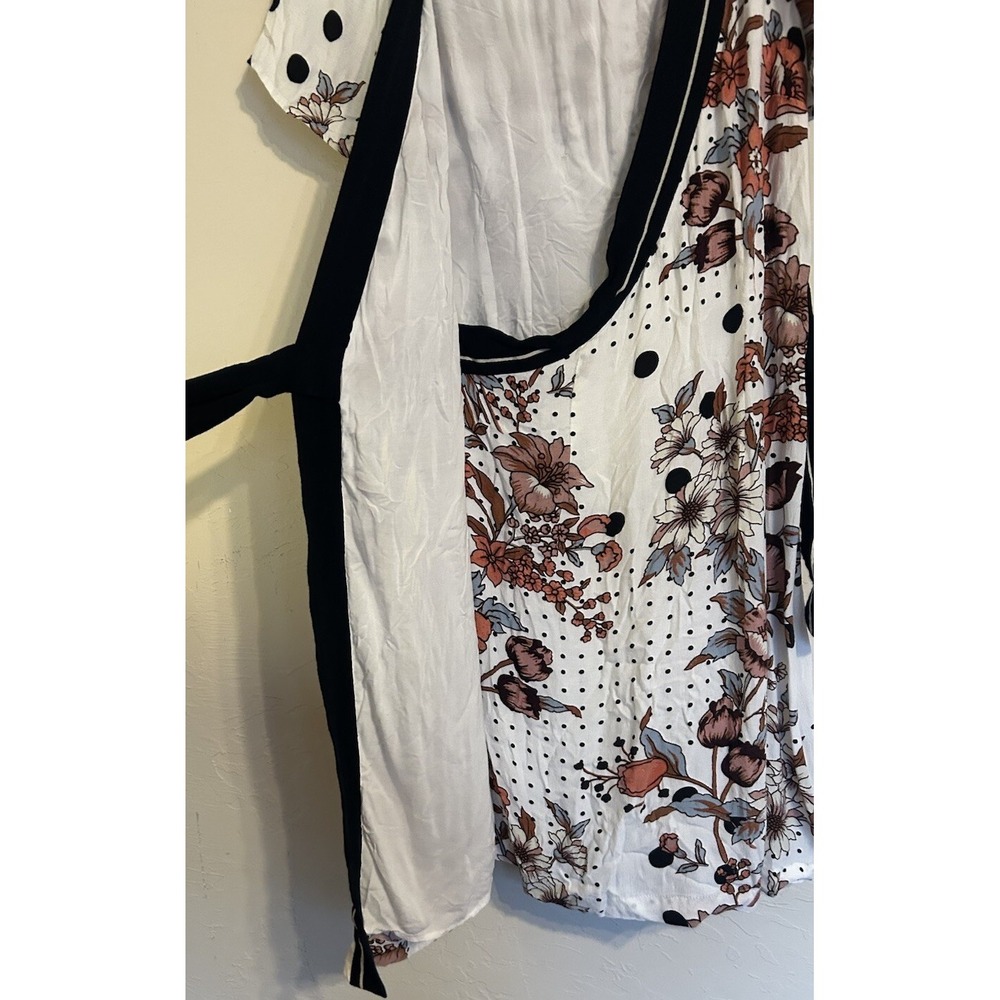 Anthropologie Maeve Floral Aubrey Tie Waist Wrap Dress 2 S Boho Resort Feminine - Picture 6 of 10